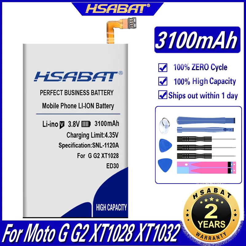 Аккумулятор HSABAT 3100 мАч ED30 для Motorola Moto G G2 XT1008 XT1028 XT1031 XT1032 XT1033 XT1036 XT1042 XT1045 XT1063 XT1064