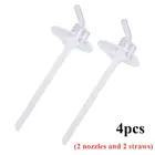 Сменная силиконовая крышка соломинки для питьевой стакан с соломинкой, насадка для крышки чашки, 4 шт.