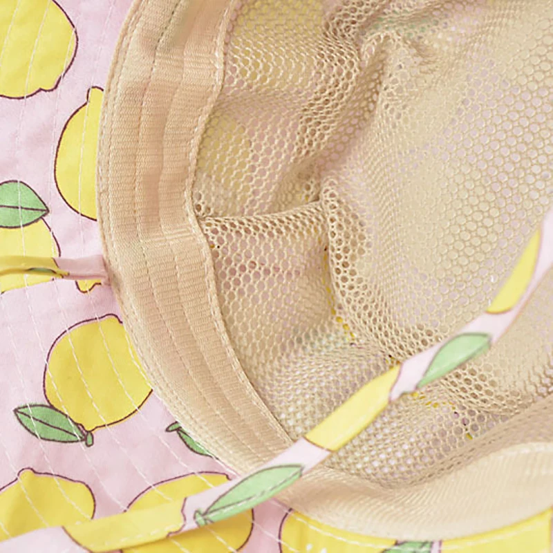 

Summer Lemon Print Kids Bucket Cap For Baby Girl Cartoon Animals Hat Outdoor Toddler Girls Panama Beach Sun Hat Photography
