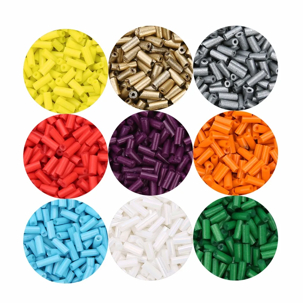 

1600pcs 4-6mm Length Glass Beads Czech Seed Loose Spacer Beads fit DIY Jewelry Findings Necklace Bracelets 0.7mm Hole Beads