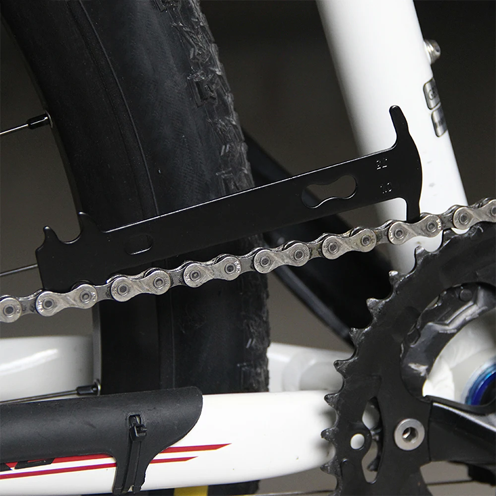 

Bicycle Repair Tools Accessories Durable Bicycle Chain Wear Indicator Bike Chain Checker Gauge Indicator Card Measurement Ruler
