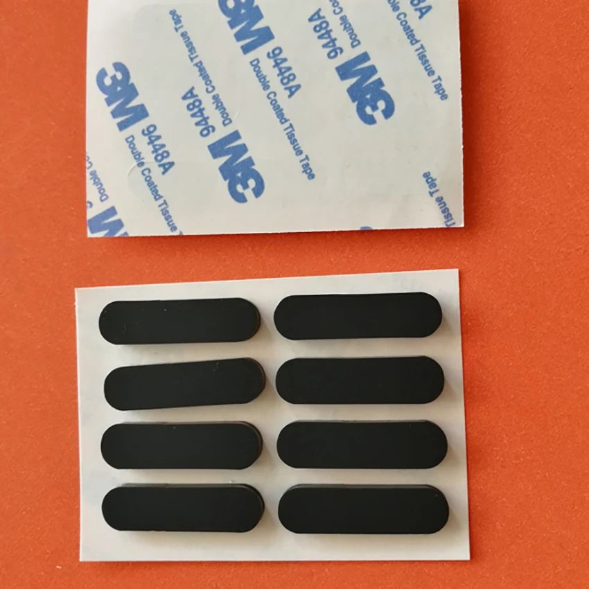 

10Pc Self Adhesive Silicone Rubber Oval Mat Cabinet Equipment Anti-slip Feet Pad Floor Protectors Width 3 - 5mm Thickness 1.5mm