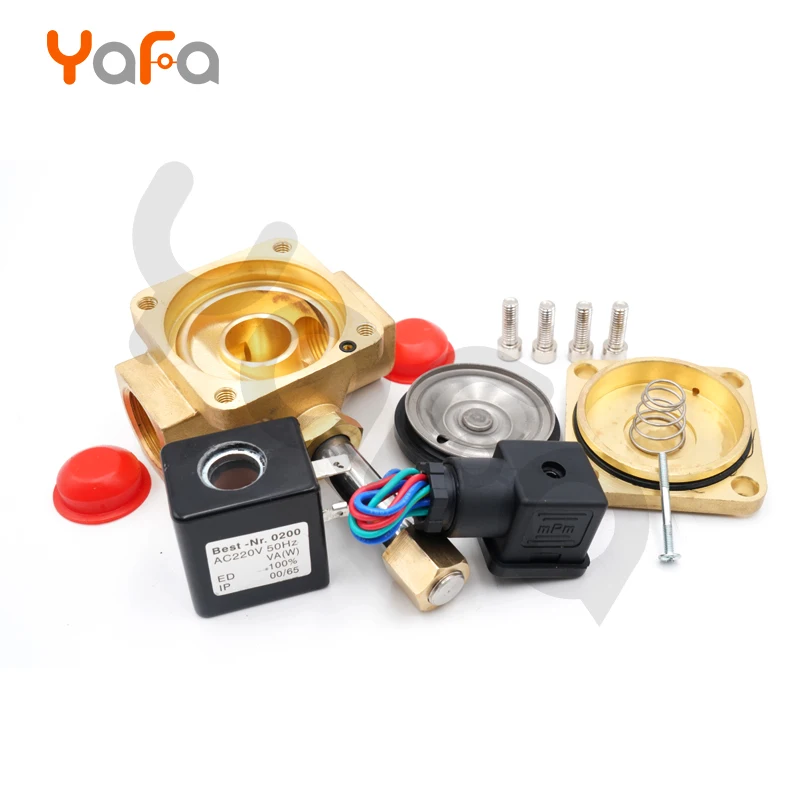 220V 24V Высокая температура нормально закрытый, нормально открытый электромагнитный клапан, водяной клапан, воздушные клапаны компрессора G1/" 3/4" 1"