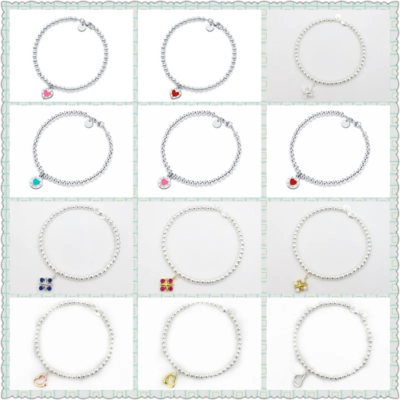 Оригинальный 100% Стерлинговое Серебро S925 пробы Сердце Циркон инкрустация бисером