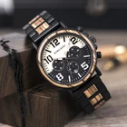 Мужские наручные часы BOBO BIRD, Деревянный чехол из нержавеющей стали с хронографом, часы для мужчин, индивидуальный подарок OEM