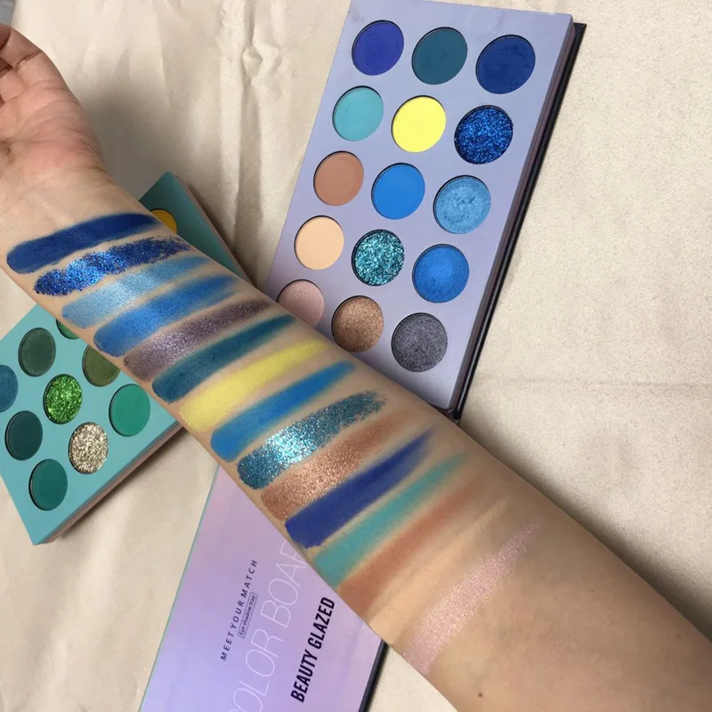 

60 Colors High Pigmented Color Board Eyeshadow Palette Mattes Shimmers Blendable Makeup Palette Beauty Glazed
