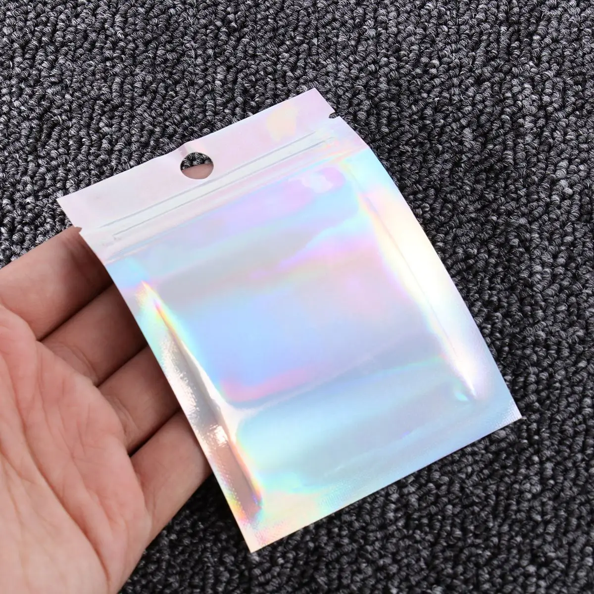 100 шт. Закрывающиеся Пластиковые пакеты с замком-молнией упаковка для ювелирных