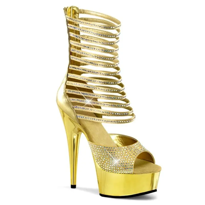 

BBZAI Women's Boots model ladies shoes New pattern superstar 15CM Stiletto heels Waterproof 5CM Steel tube dance Nightclub