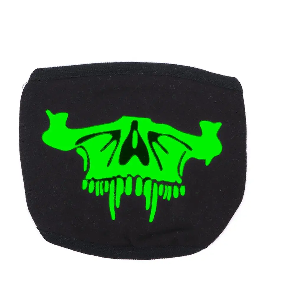 Креативные Светящиеся в темноте маски на Хэллоуин с черепом черные маскарадные