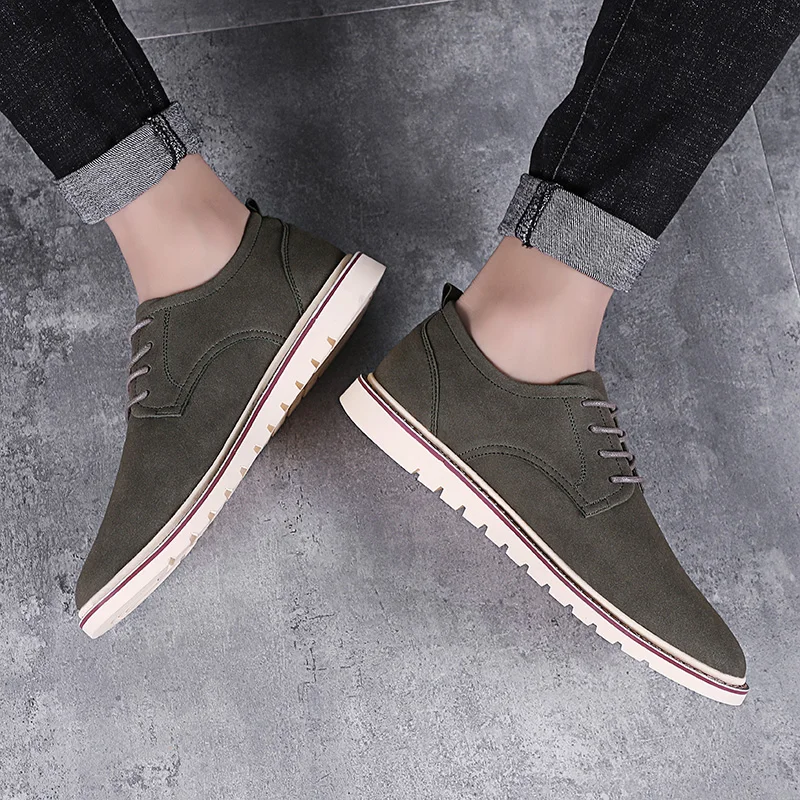 Brand Suede Leather Men Shoes Oxford Casual Classic Sneakers For Male Comfortable Footwear Big Size 39-47 | Обувь