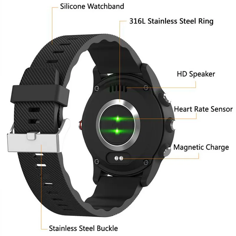 S22 смарт-спортивные часы с двойным Bluetooth MTK2523 пульсометром мониторинг сна умные