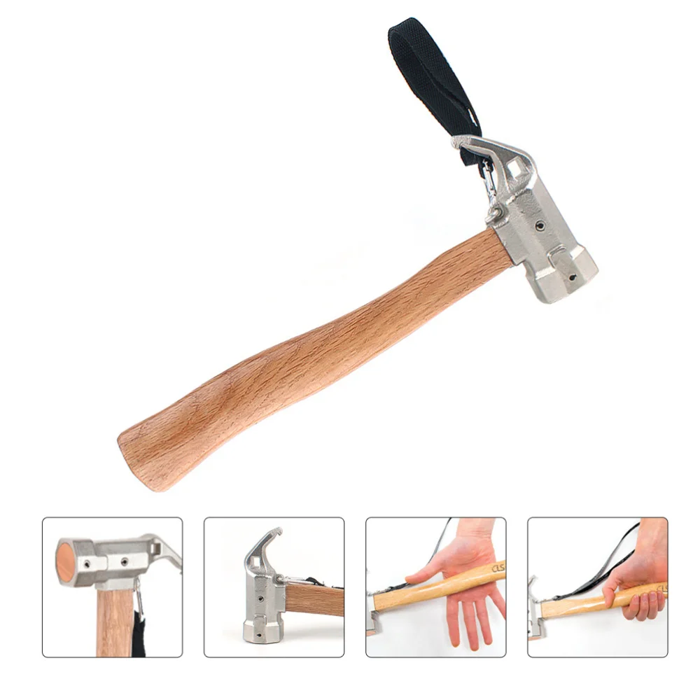 

1pc Portable Outdoor Tent Hammer Camping Multifunction Nail Puller Hammer
