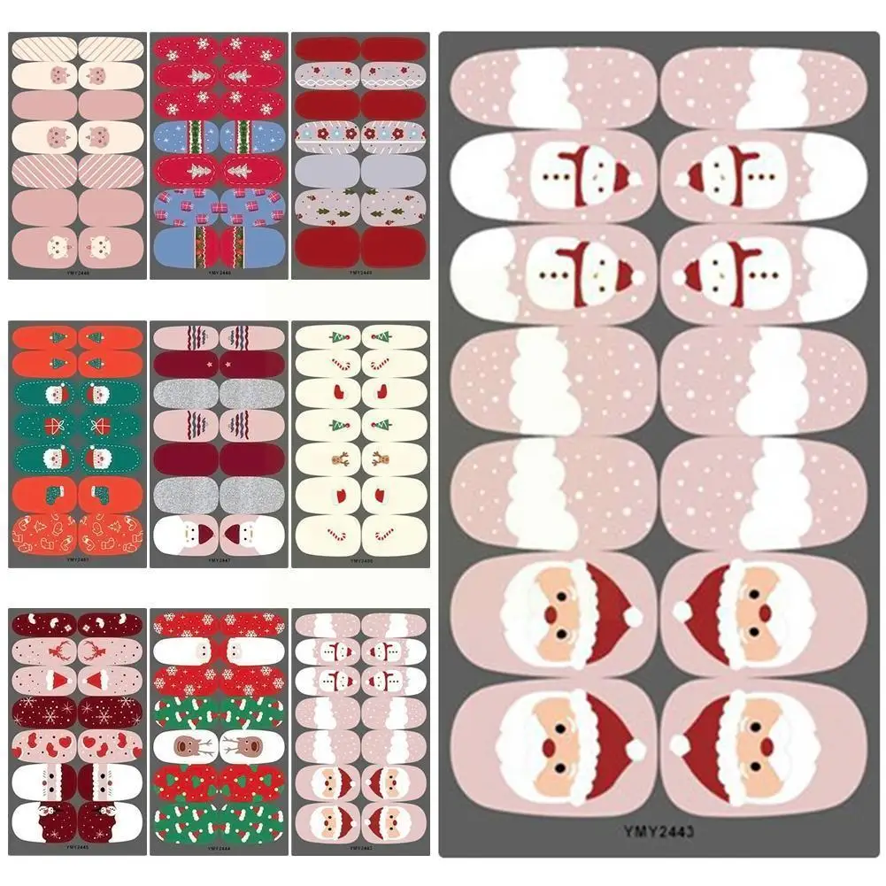 

Nail Art Christmas Sticker Ultra-thin Strap Glue Nail Powder Manicure Leopard Decorations Designs Tip Art Sticker Glitter N K6r3