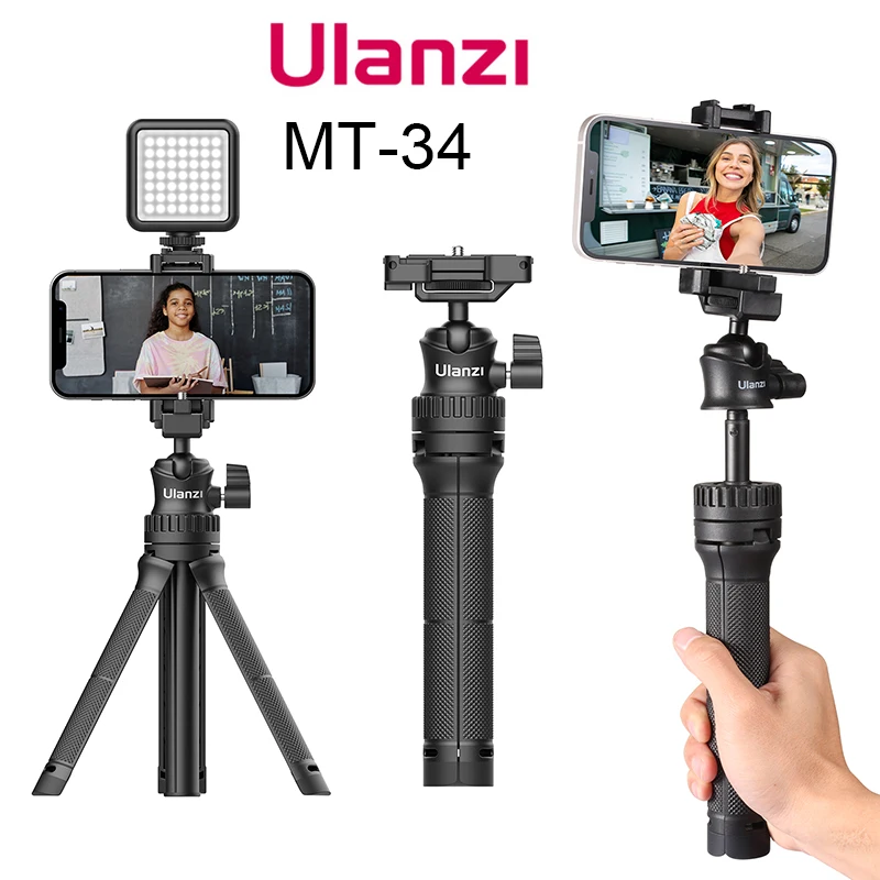 

Ulanzi MT-34 Extendable Smartphone Selfie Tripod with Phone Mount 80cm Vlog SLR Mobile Tripod for iPhone 12 Pro Max 11 Sony ZV1