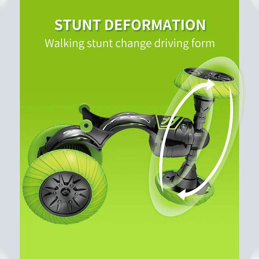 2.4Ghz 3D Rotating Drift Tripper Stunt Car Climbing Deformation Flip Kids Robot Electric RC for | Игрушки и хобби