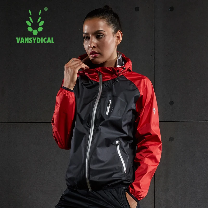Женская спортивная куртка VANSYDICAL для бега фитнеса похудения одежда тренировочный