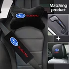 Комплект высококачественных чехлов на подголовник автомобильного ремня безопасности, подушка для шеи, перчатки для Subaru STI Impreza Forester Tribeca XV BRZ WRX