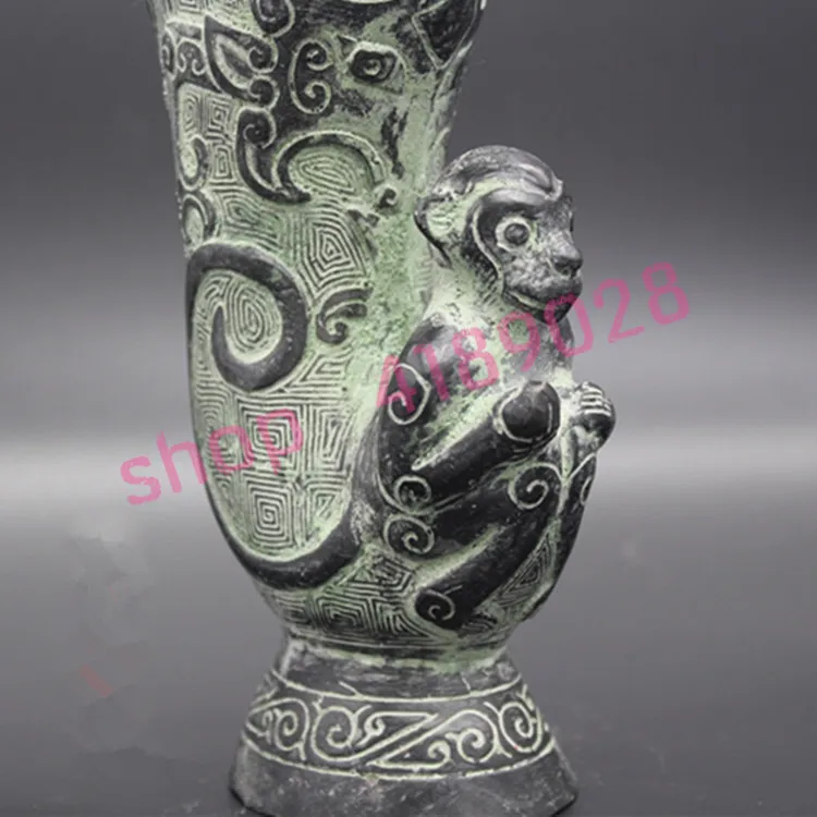 Ancient bronzes twelve Chinese Zodiac monkeys Warring States cups antiques Collectibles | Дом и сад