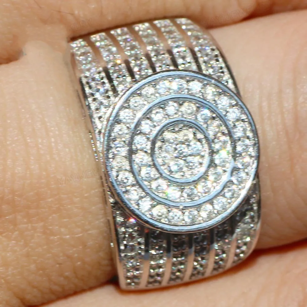 Женское и мужское кольцо из серебра 360 пробы с фианитом | Украшения аксессуары