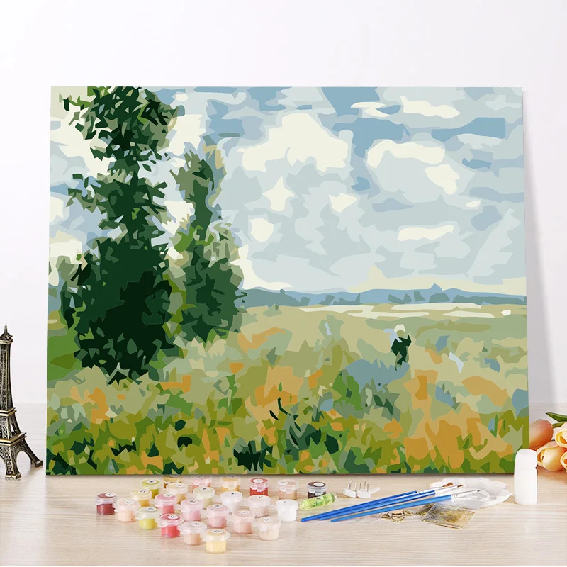 Картина по номерам DIY дропшиппинг 40x50 см альпийский закат озеро оплавление пейзаж