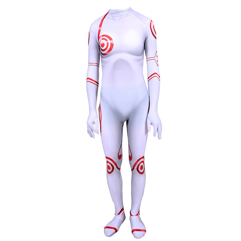 Аниме Deadman Wonderland Shiro косплей костюм Зентаи для взрослых детей Белый боди карнавал