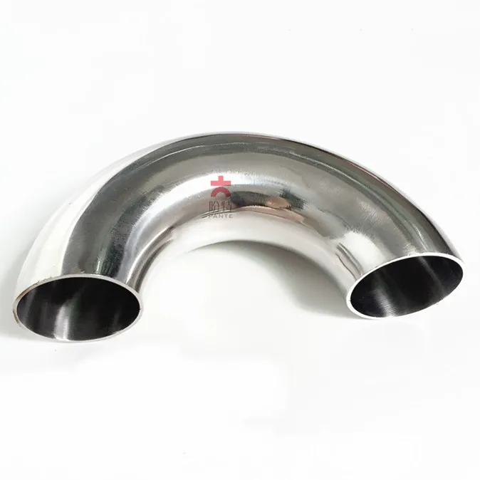 

Free shipping 38mm 304 Stainless Steel Sanitary Weld 180 Degree Bend Elbow Pipe Fitting For homebrew Dairy Product
