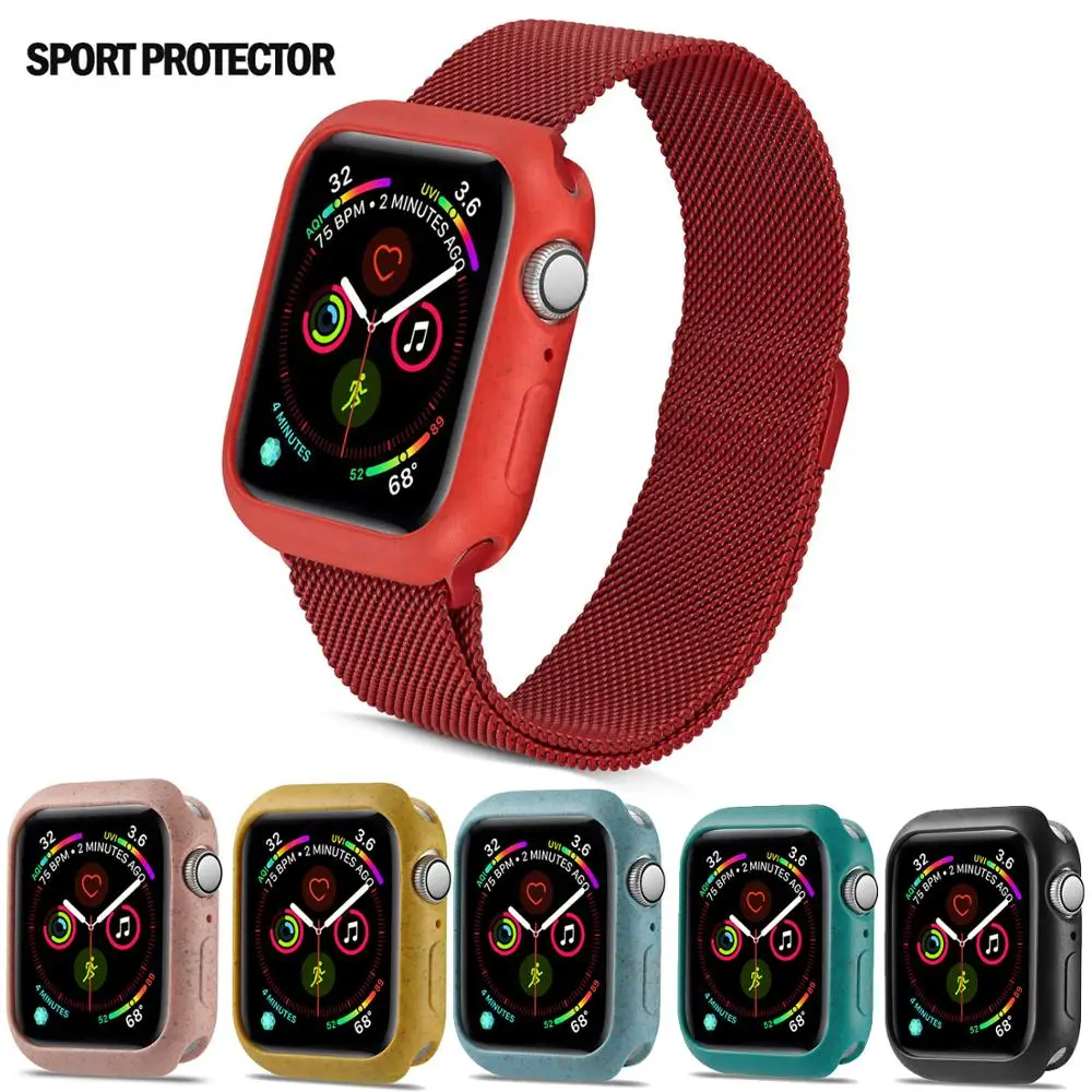 Мягкий силиконовый чехол для Apple Watch 5 защитный iWatch 4 40 44 мм|Часы Чехлы| |