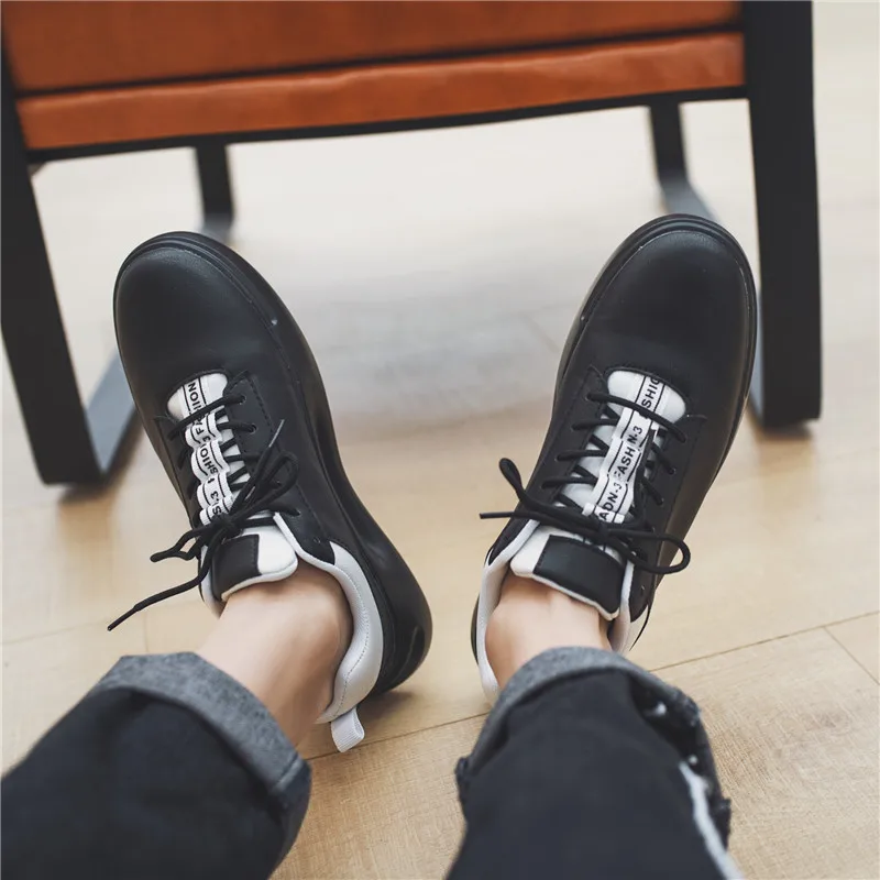 Мужские кроссовки PARZIVAL белые черные из вулканизированной резины для бега в стиле