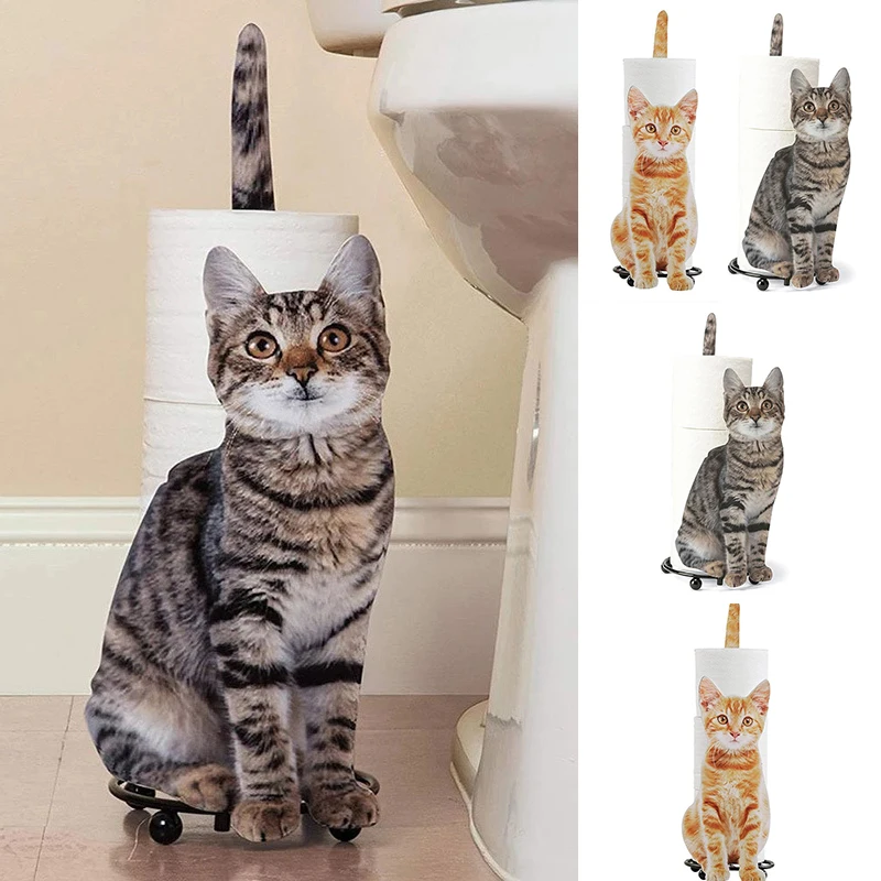

Держатель для бумаги в форме кошки для ванной комнаты хранилище для туалетной бумаги, стеллаж для хранения бумаги, подарок для влюбленных, д...