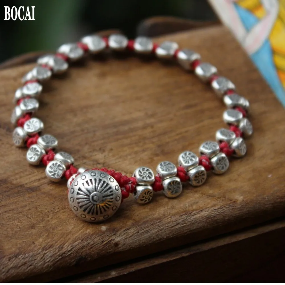 Мужской и Женский плетеный браслет из серебра 2021 пробы | Украшения аксессуары