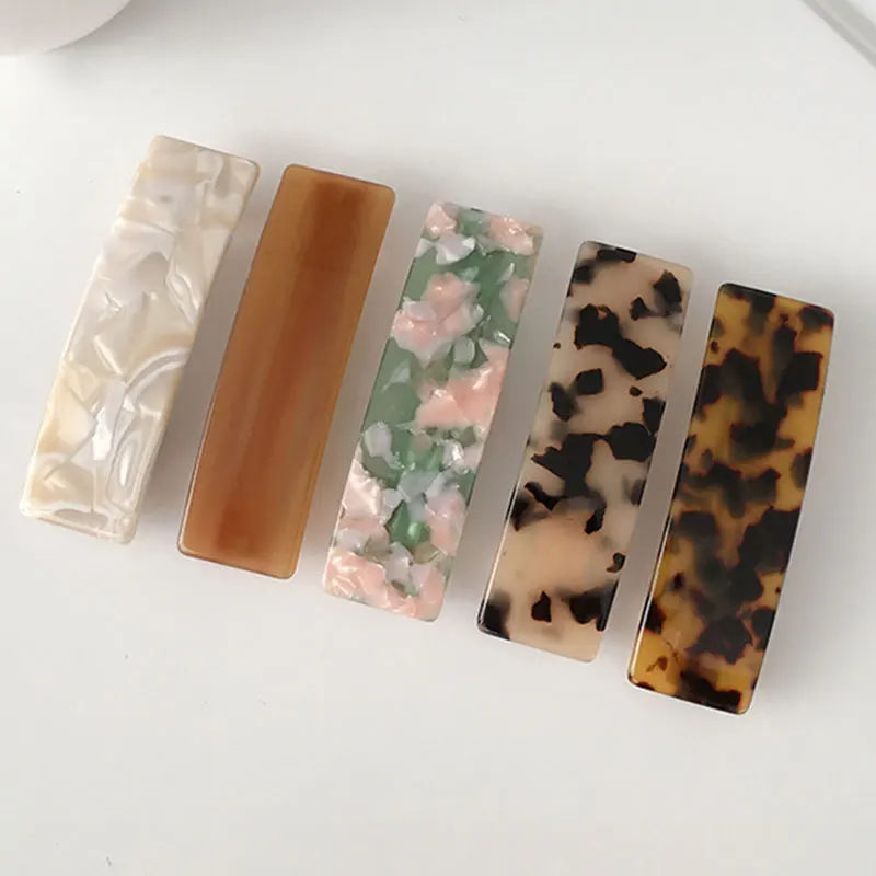 

Fashion Ponytail Securing Hair Clip For Girls Korea Style Elegant Simple Hair Accessories Various Color Tortoise Shell Barrettes