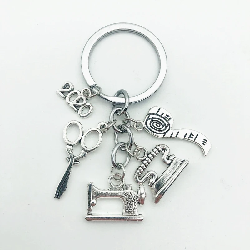 2020 новые модные ювелирные изделия швейная машина брелок портной брелок-ножницы