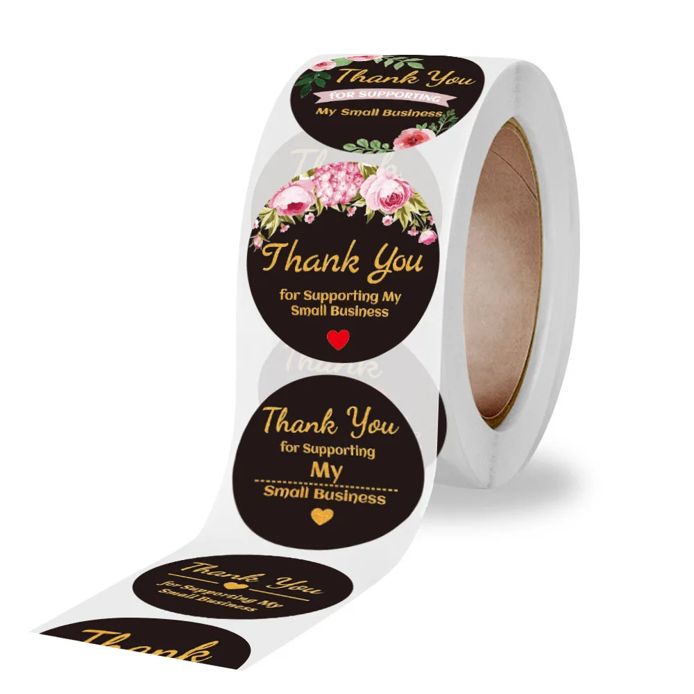 

Qiduo 500pcs Thank You For Supporting My Small Business Sticker Handmade Sticker Christmas Sticker Gift Packaging Sealed Label