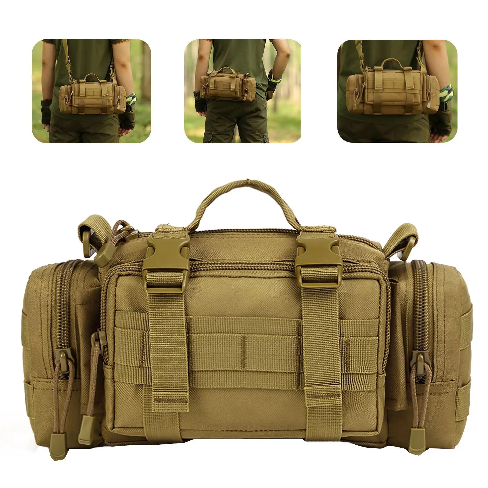 Сумка-мессенджер дорожная сумка водонепроницаемая на плечо тактическая военная