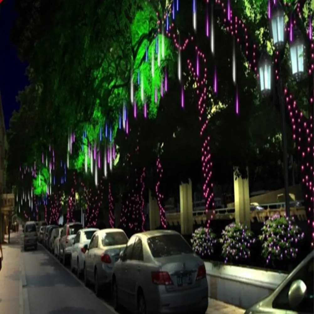 8 шт./компл. 30 см полый водонепроницаемый светодиодный Метеоритный душ лампа