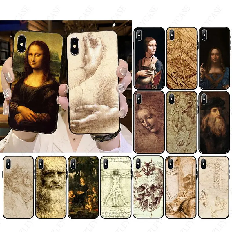 Чехол для телефона с изображением Леонардо да Винчи Моны Лизы iphone x xs 11pro max 5s 6s 7 8plus