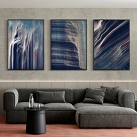 abstract wall art rocks paintings with thin golden lines nordic canvas posters and prints for living room bedroom decoration