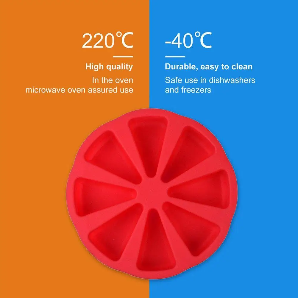 

DIY 8 Holes Silicone Cake Mold Tool Baking Mold Silicone Pizza Pan Home Used In Microwave kitchen Orange Shape Mold Tool