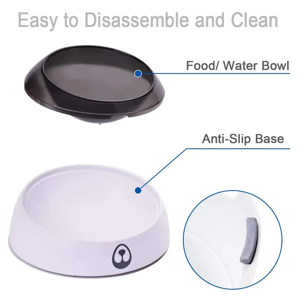 Собачья миска для воды и Еда анти скольжения кошка блюдо Регулируемый 15 ° Наклон