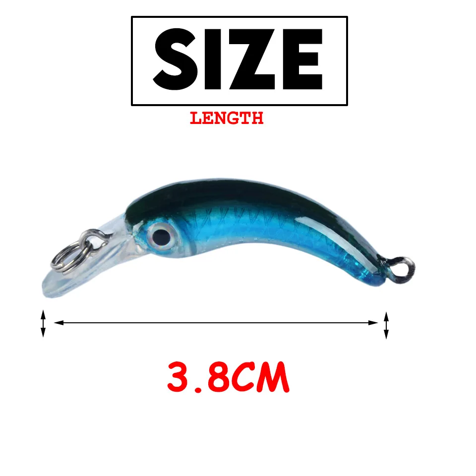 1pc Floating Minnow Fishing Lure 5/3.8cm 2.5/1.5g Mini Artificial Hard Bait Sharp Hook Crankbait Wobbler Trout Pike Bass Fishing