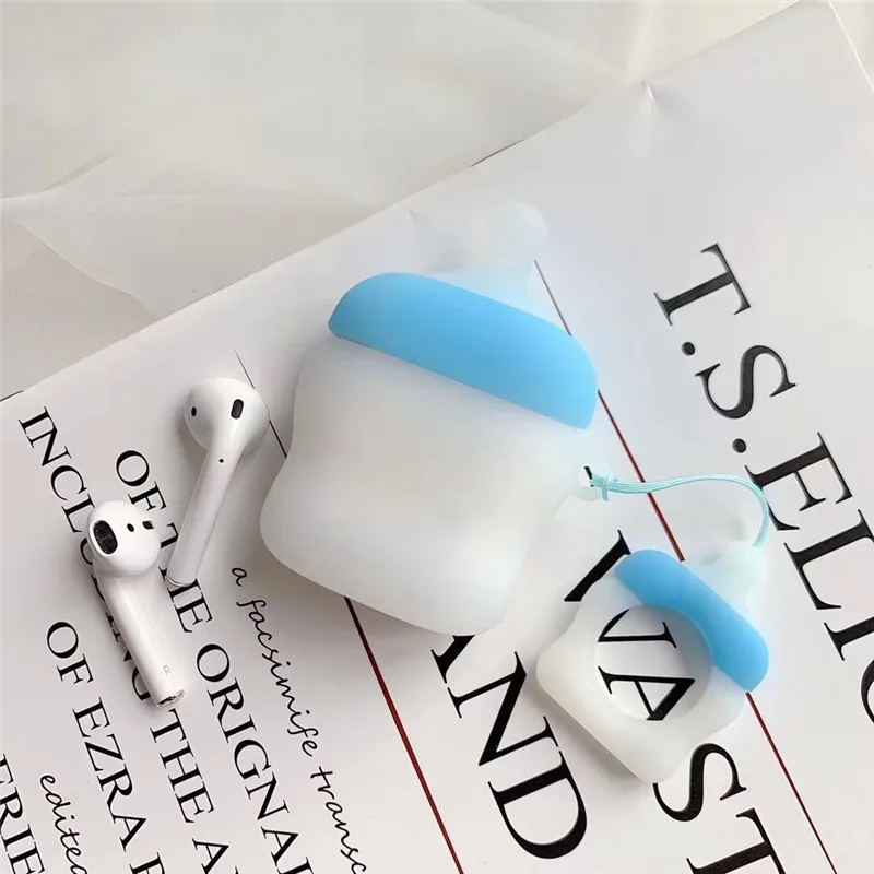 

Cute Kawaii Soft Silicone Bottle Shape Case for AirPods Protector Cover Sleeve for IPhone Air Pods Wireless Earphone Accessories