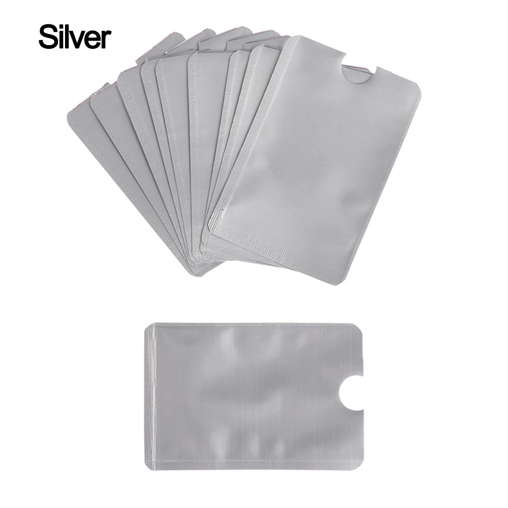 Style3-Silver 10 шт. Анти Rfid Блокировка ридер замок держатель для карт Id банковский чехол для карт Защита Алюминиевый металлический умный Противоугонный кредитный держатель для карт - Цвет: Style3-Silver