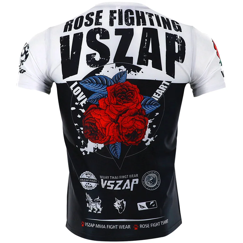 VSZAP MMA Спортивная футболка Муай Тай Фитнес Бокс джиу джитсу тренажерный зал