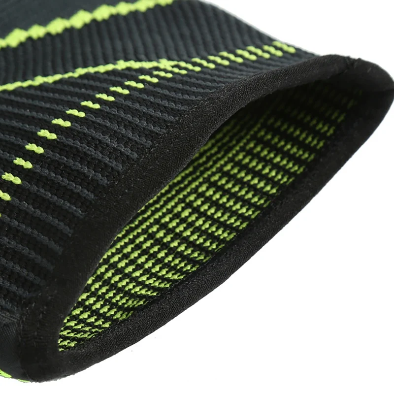 

1pcs Support Elbow-Pad High-Elastic Fiber Safety Series Green Stripe One Size New Style Simple knitted Outdoor Sports Polyester