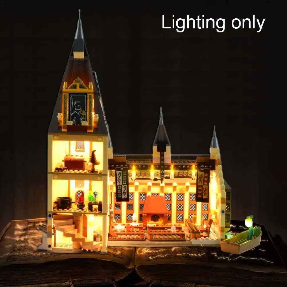 

LED Lighting Luminous Assembled Group Bricks Beautiful For Family Gifts Blocks Castle For 75954 (Only Toys Building Light) D7E7