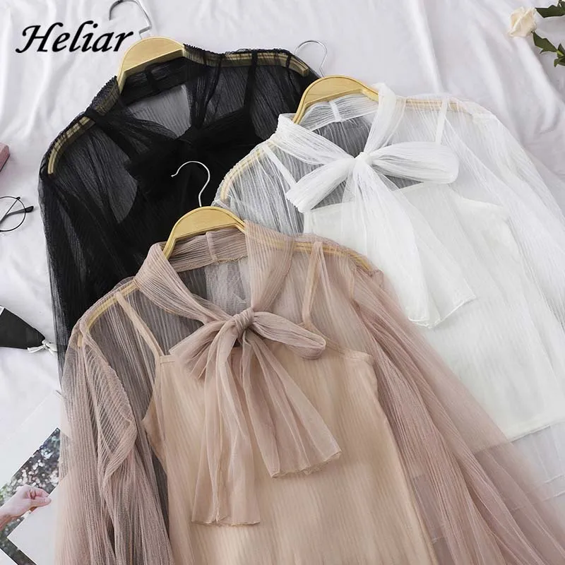 Блузка шифоновая с длинным рукавом и бантом осенняя|Блузки| |