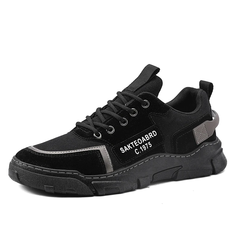

Casual Shoes For Men Flat Lace-Up Lightweight Breathable Man Sneakers Outdoor Sport Anti Ship Footwear simple