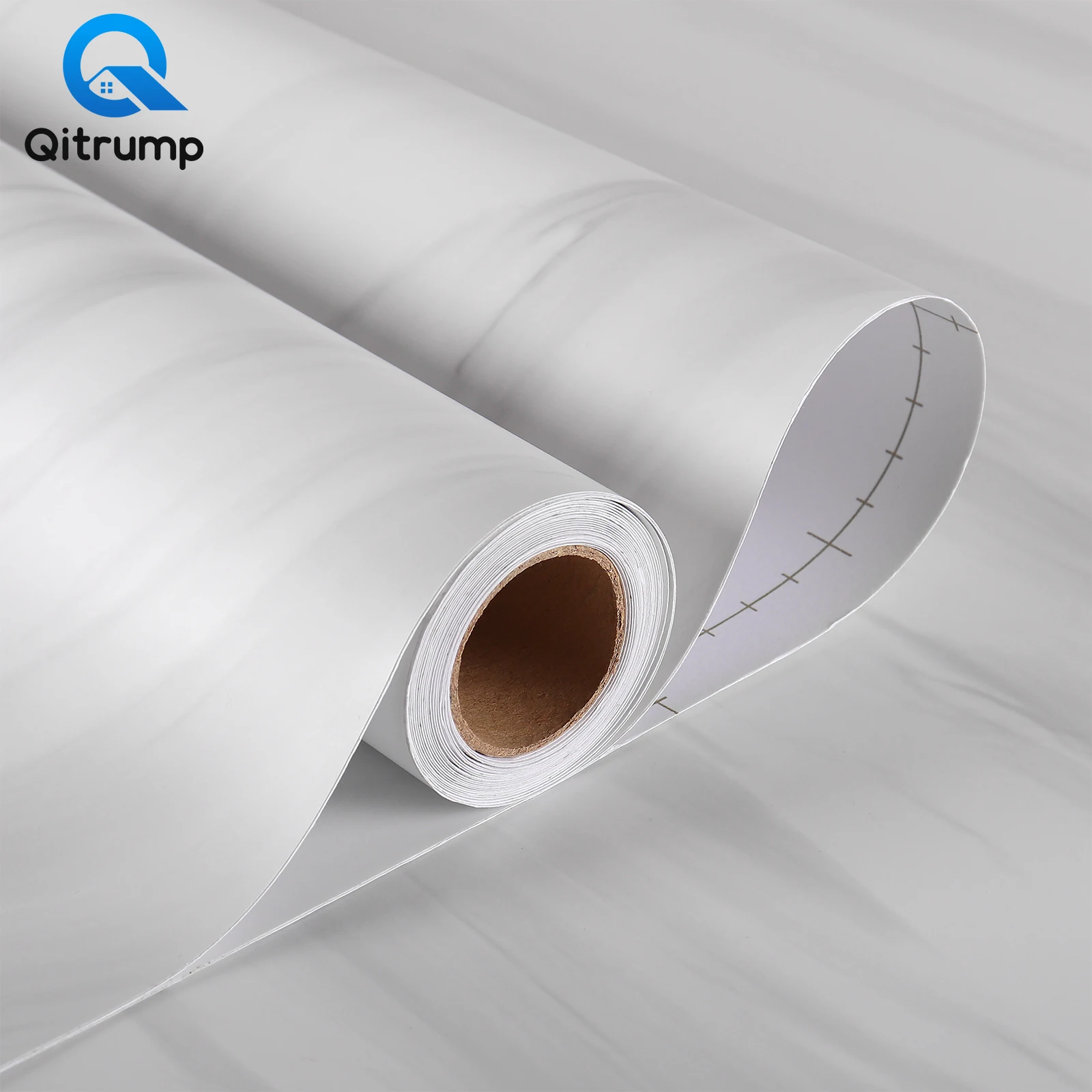 Белые утолщенные мраморные обои матовые виниловые наклейки в скандинавском