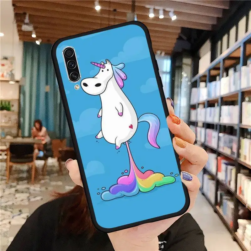 

unicorn cartoon horse Phone Case For Samsung A20 A30 30s A40 A7 2018 J2 J7 prime J4 Plus S5 Note 9 10 Plus