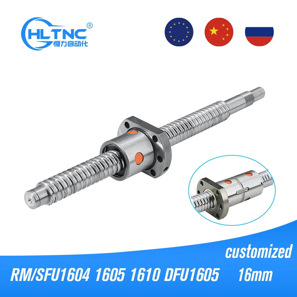 16 мм 1610 шариковый винт SFU1605 sfu1604 sfu1610 1700/1750/1800/1850/1900/1950/2000 RM1605 заводской для